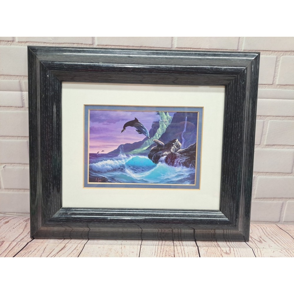 Anthony Casay Sea Cove Gallery "Seal With A Kiss II" Framed Print 11.5"x13.5"